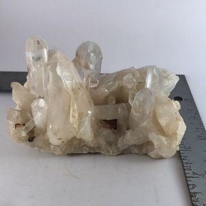 Quartz cluster of clear crystals